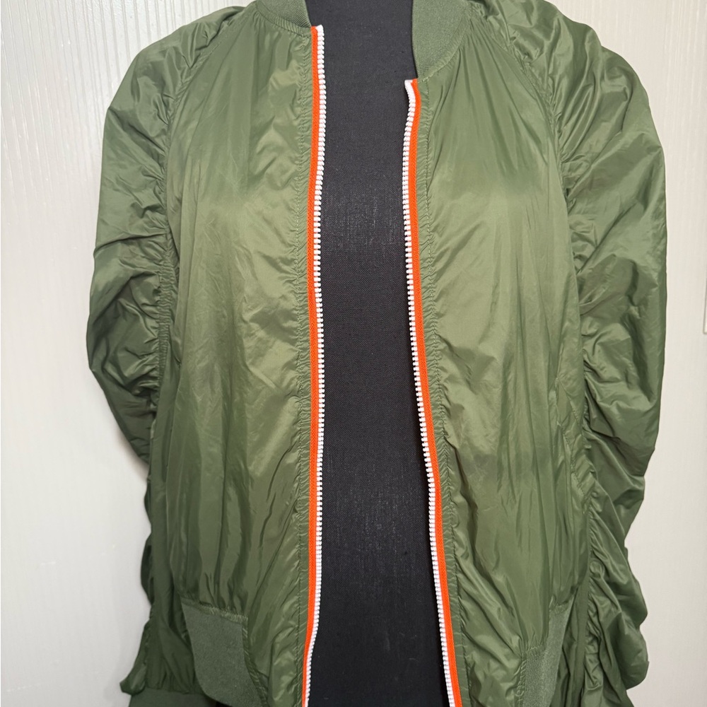 1X‎ Olive Green Bomber Jacket with Orange Accents Hunter for Target